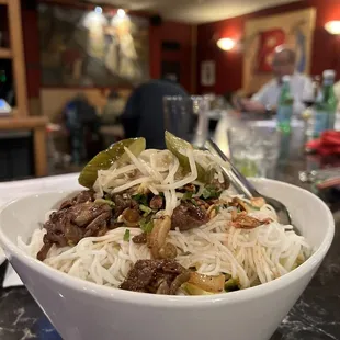 Saigon Style Vermicelli Noodle Salad with beef