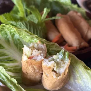 Crispy Saigon rolls (inside), delicious!