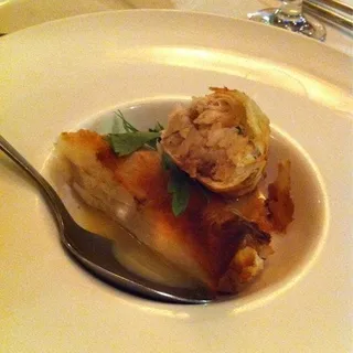 Shredded Maple Leaf Duck Strudel