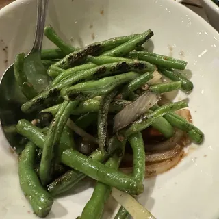 Wok Fried Garlic Green Beans and Tofu