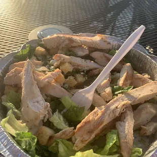 Caesar with Grilled chicken.
