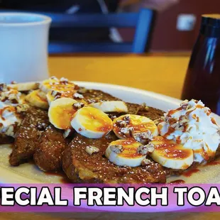 a plate of french toast