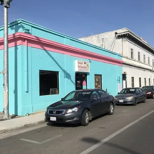 cars parked in front