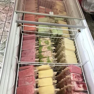 a variety of ice creams