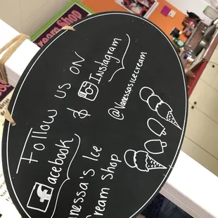 a blackboard sign