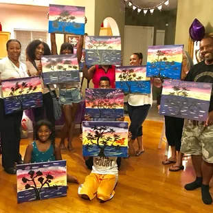 This was a birthday/retirement paint party!