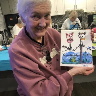 1st painting experience.  What a sweetheart