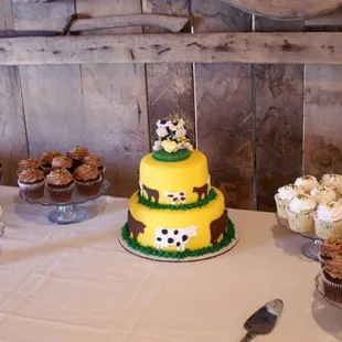 Hers is a picture of the cake and cupcakes they are awesome