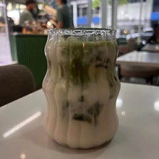 Ice matcha latte