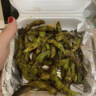 Spicy Garlic Edamame