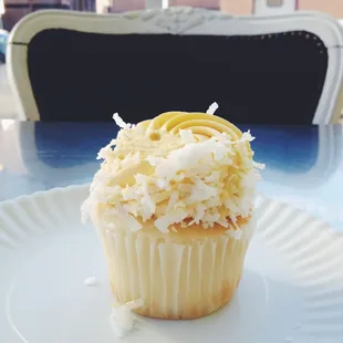 mango passion fruit cupcake