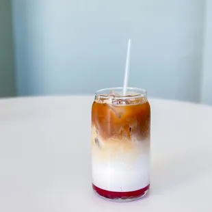 Bubble gum iced  latte