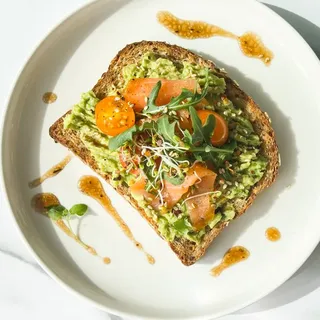 Avocado Toast with Salmon Breakfast