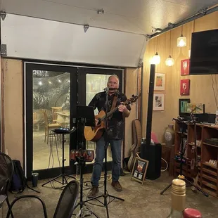 Skip Campbell on guitar and harmonica - January 17, 2025