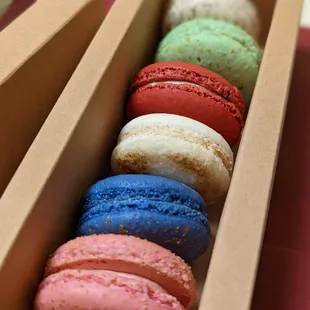 Half a dozen. Birthday cake, pistachio, red velvet, creme brulee, ferrero rocher, strawberry cheesecake