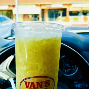 Sugarcane juice (nước mía) with kumquat. So good.