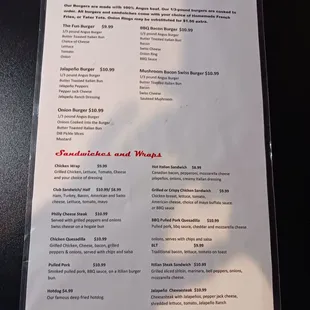Menu back
