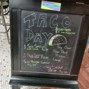 The Taco Tuesday items. They are not on the menu.