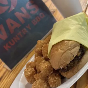 a plate of food on a table