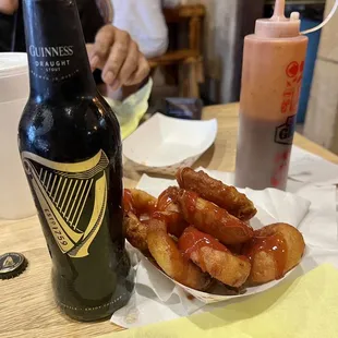 Onion rings and Guinness