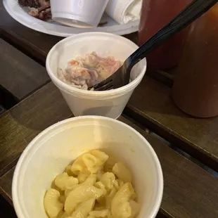Coleslaw and Mac &amp; Cheese