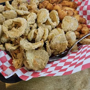 Half cheese curds, half fried pickles