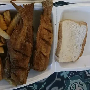 Whole catfish dinner