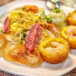 a plate of food on a table