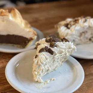 a slice of pie on a plate