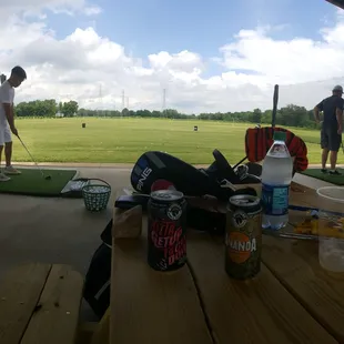 Driving under the pavilion with some cold local Wiseacre beer