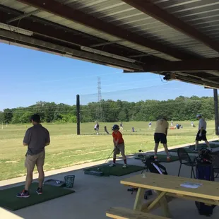 We keep our grass and mat tees open year round.