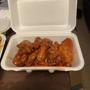 Honey Hot wings; delicious
