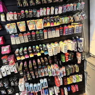 a display of vape and brew products