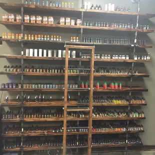 Custom shelves ton of juice