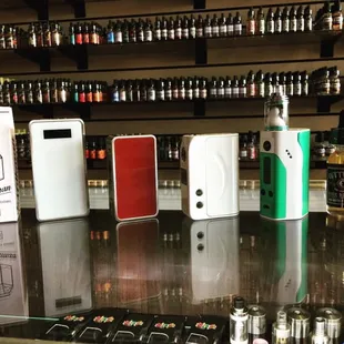 Huge variety of inventory, from starter kits to high end! Swing by for all your vaping needs.