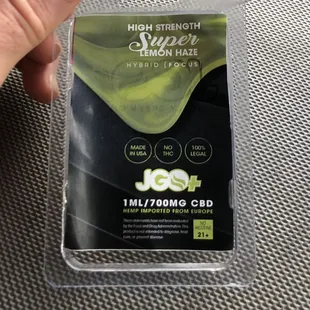 Here's a shot of the C.B.D. vape I purchased.