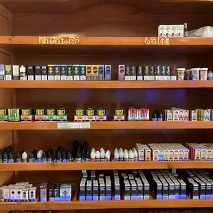 We have anywhere from sweet to fruity in salt nicotine! Come down and check out our selection!