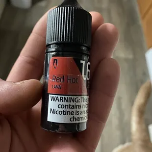 Red hot vape juice.