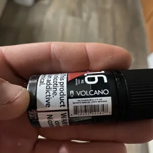 Red hot vape juice.