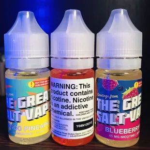 The Great Salt Vape. Mango/Pineapple &amp; Blueberry Razz.
