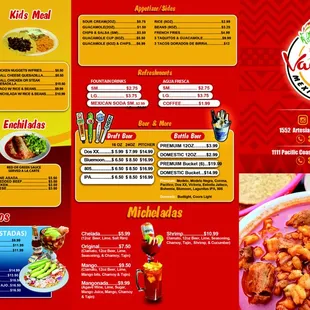 menu and prices