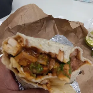 Chicken burrito
