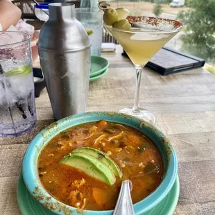Smoked Chicken Tortilla Soup - large, Mexican Martini