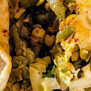 Close up of the Nopales Taco