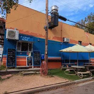 Ordering and Pick Up Window and Outdoor Seating