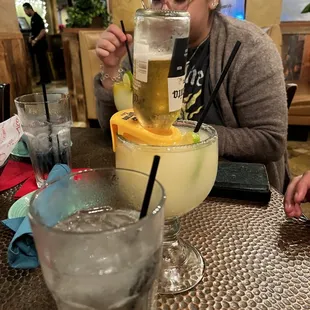 frozen margarita with corona