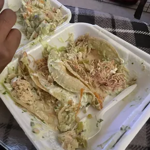 Messed up chicken tacos