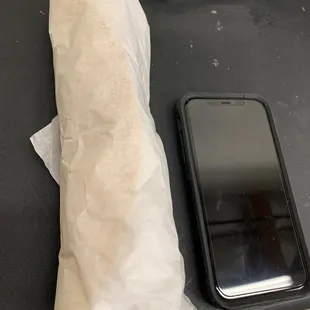 Breakfast Burrito (next to iPhone 11) BIG