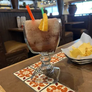 Blended MEDIUM blackberry lime margarita