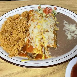 Combo Grande (beef burrito &amp; tamale)
